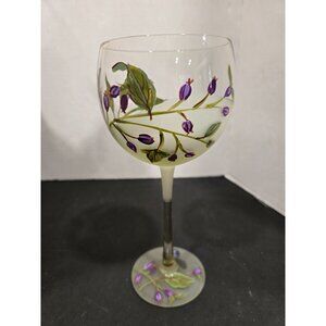 Vintage Block Basic "Floral Mist" Wine Goblets New Set of 4 in Box